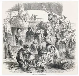 Irish Emigrant Ship Print 1859