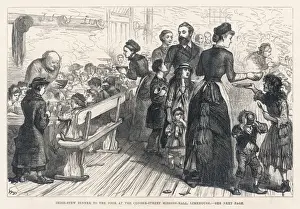 Print of Irish Stew for the Poor, Conder Street Mission Hall