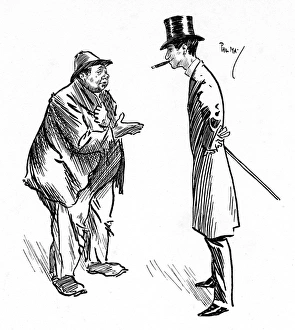 Irony - fat Londoner begs for money for his starving family Irony - fat Londoner begs for money for his starving family