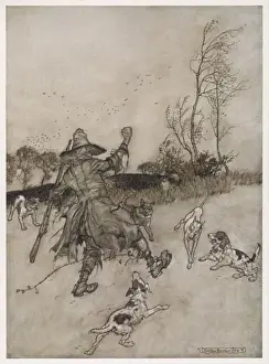 Print of Irving's Rip Van Winkle Returning to the Village