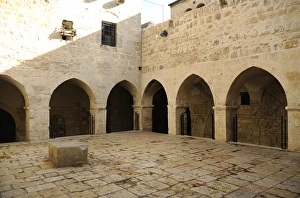 Israel. Jerusalem. St. Francis Convent. Mount Zion. Courtyar Israel. Jerusalem. St. Francis Convent. Mount Zion. Courtyar