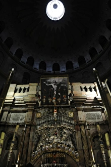Israel. Jerusalem. The Tomb of Christ at The Holy Sepulchre Israel. Jerusalem. The Tomb of Christ at The Holy Sepulchre