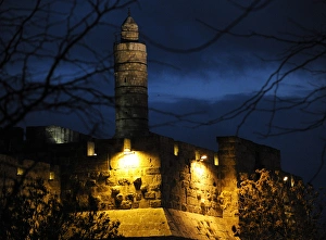 Israel. Jerusalem. Walls of the Old city and Tower of David Israel. Jerusalem. Walls of the Old city and Tower of David