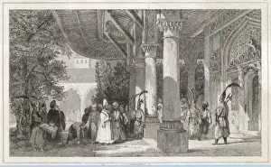 Istanbul Print: Topkapi Palace Courtyard