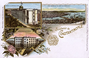 Istanbul, Turkey - Galata Bridge, German School and Hospital Istanbul, Turkey - Galata Bridge, German School and Hospital