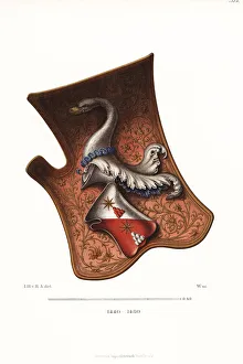 Italian heraldic shield or targe from the mid-15th century Italian heraldic shield or targe from the mid-15th century