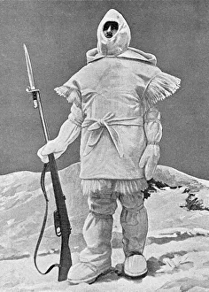 Italian soldier in white camouflage, WWI Italian soldier in white camouflage, WWI
