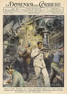 World War Two Naval Battles Prints: Italian Sub Interior