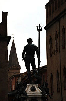 Italy. Bologna. Fountain of Neptune by Giambologna (1529-160 Italy. Bologna. Fountain of Neptune by Giambologna (1529-160