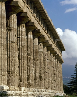 Italy. Paestum. Doric temple of Hera from about 450 BC Italy. Paestum. Doric temple of Hera from about 450 BC
