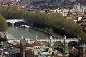 Italy. Rome. Panorama with Tiber river Italy. Rome. Panorama with Tiber river