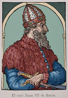 Ivan the Great (1440-1505). Engraving. Colored Ivan the Great (1440-1505). Engraving. Colored