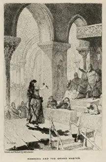 Ivanhoe Print: Master Rebecca before the Grand Master