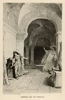 Ivanhoe Print: A 19th-century illustration of Sir Wilfred of Ivanhoe