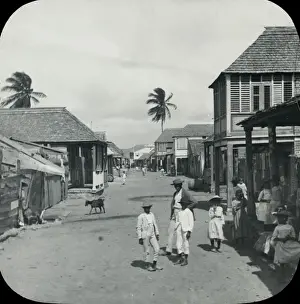 Jamaica - Street Scene, Port Royal Print circa 1935