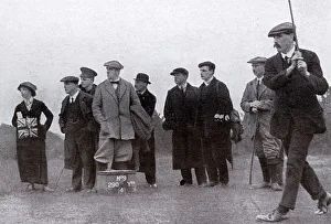 James Braid driving off the ninth tee James Braid driving off the ninth tee