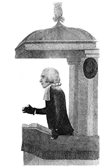 James Peddie Print: Scottish Presbyterian Minister in the Pulpit