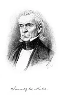 American Statesman History Prints: JAMES POLK
