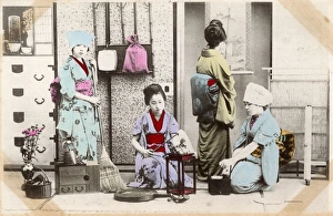 Japan - Women performing a variety of tasks in the home Japan - Women performing a variety of tasks in the home