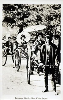 Japanese Rickshaw Drivers, Kobe, Japan. Date: 1928 Japanese Rickshaw Drivers, Kobe, Japan. Date: 1928