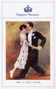 Prints of Programme cover for Lady Be Good, staged at the Empire Theatre, London, starring Fred and Adele Astaire, 1926 Date: 1926 Actors And Actress Prints: 1926 Lady Be Good Programme Cover Print