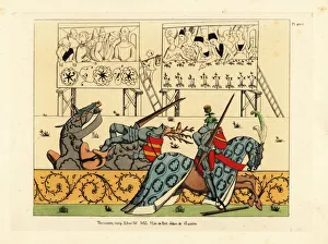 Jean de Saintre defeats Enguerrant in a joust Jean de Saintre defeats Enguerrant in a joust