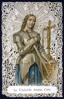Print of Jeanne d'Arc before canonization