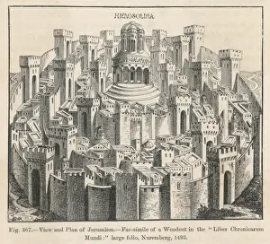 Ancient City Of Jerusalem Prints: Jerusalem 1493