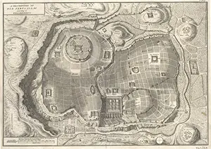Map Of The Holy Land Prints: Jerusalem / Plan 1C Ad