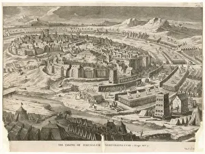 Print of Jerusalem Under Siege by Nebuchadnezzar II