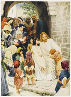 1st Century Print of Jesus with Children