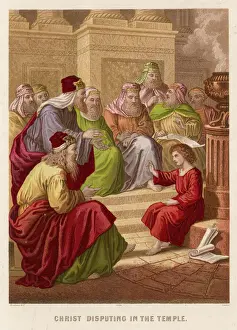 Historical Jesus Images Prints: Jesus & Doctors (Kron)
