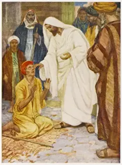 Christian Artwork Online Prints: Jesus Heals the Blind