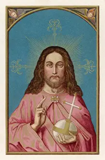 Jesus Holding Orb Print