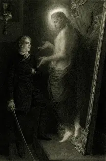 Jesus Steps out of Frame Print circa 1850