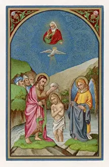 Holy Spirit Depiction Prints: Jesuss Baptism