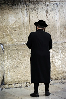 A Jew praying at the Western Wall. Jerusalem. Israel A Jew praying at the Western Wall. Jerusalem. Israel