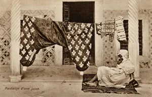 Jewish Womans Pantaloons - on washing line - Tunisia Jewish Womans Pantaloons - on washing line - Tunisia