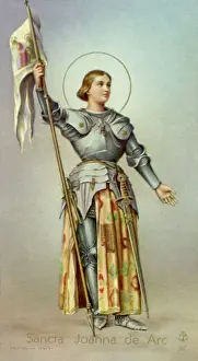 Joan of Arc Print - Medieval Female Martyr Portrait
