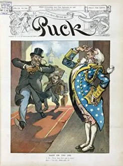 Theodore Roosevelt Cartoon Prints: Back on the job