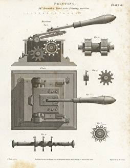 John Bramahs banknote printing press John Bramahs banknote printing press