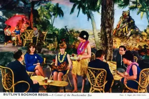 Framed Print : Butlins Bognor Regis Print - A Corner of the Beachcomber Bar