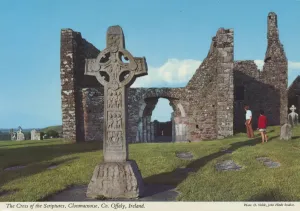 John Hinde Postcard Collection Prints: The Cross of the Scriptures, Clonmacnoise, County Offaly