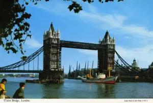 Prints of Tower Bridge, London Date: 1960s Bridge Prints: Tower Bridge London Print 1960s