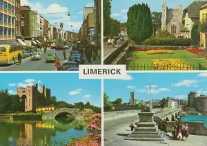 Prints of Four views of Limerick, County Limerick, Republic of Ireland. circa 1960s Republic Of Ireland Prints: Four views of Limerick, Ireland Print circa 1960s