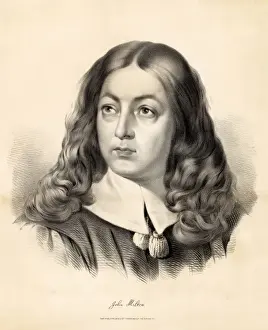 Prints of Portrait of John Milton. Date: ca. 1870 John Milton Prints: John Milton Print, 1870