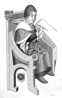 Prints of JOHN ROUS antiquary of Warwick Date: 1411 - 1491 John Rous Prints: John Rous Antiquary Print 1411-1491
