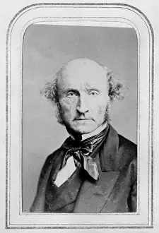 Prints of Portrait of John Stuart Mill, a moral philosopher, economist and a strong advocate of Jeremy Benthams theory of utilitarianism John Stuart Prints: John Stuart Mill Print (1806-1873)