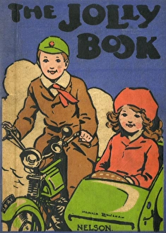 The Jolly Book - children in motorbike and sidecar The Jolly Book - children in motorbike and sidecar