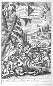 Bible Story Illustrations Online Prints: Jonathan and his arm bearer